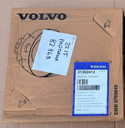 VOLVO ÖN FREN DİSKİ (S40-V50-C30-C70-V40II) (04-) (16") (31362412 / 31262719) 