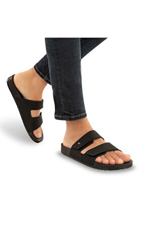 Muya 31411 M Roma Casual Günlük Siyah Erkek Terlik
