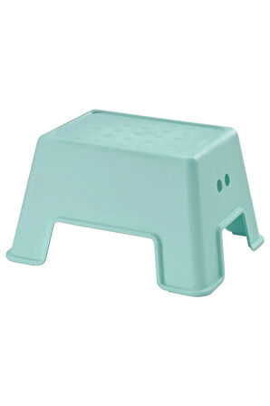 KALİTELİ Tabure Basamak 44x35x25 Cm Maks. Yük: 100 Kg Kaymaz Taban Plastik Banyo Basamağı Turkuaz
