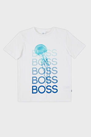 Hugo Boss Çocuk T Shirt 25L05/10B WHITE