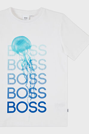 Hugo Boss Çocuk T Shirt 25L05/10B WHITE