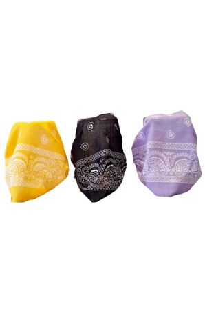 - Desenli Şık 2'li Paraşüt Bandana