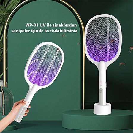 Polham 3000W Şarjlı UV Işıklı Elektrikli Sivrisinek Kovucu Öldürücü MasaÜstü El Tutmalı Sinek Kovucu