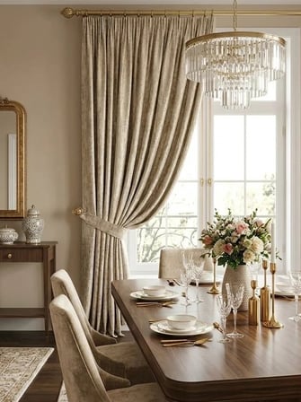 NİVEMESHOME ESİLA 5206 VİZON 1/3 PİLELİ FON PERDE APM