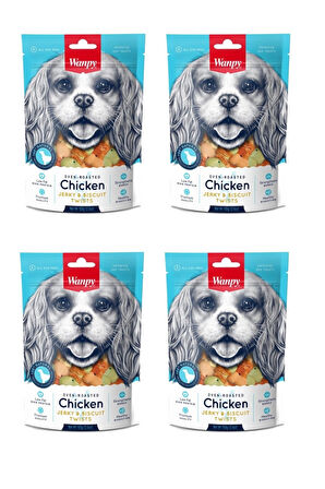 Wanpy Üzeri Tavuk Sargılı Bisküvi Köpek Ödülü 100 Gr. X 4 Adet