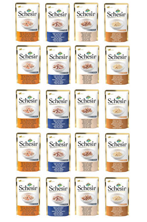Schesir Pouch 4 Çeşit Karma Kedi Yaş Maması 85 Gr. X 20 Adet