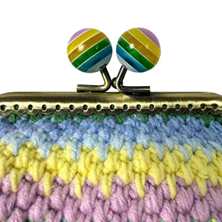 Uretti - Öznur 7392 4246 El Örgüsü Gökkuşağı Model Mini Çapraz Çanta