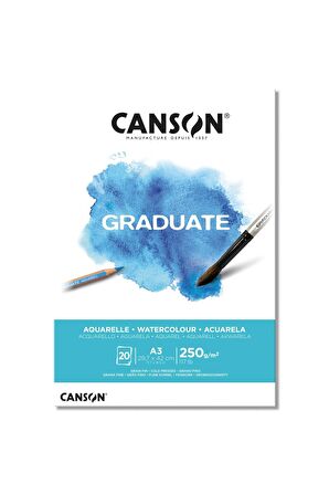 Canson Graduate Watercolour Sulu Boya Blok 250g 20 Yaprak A3