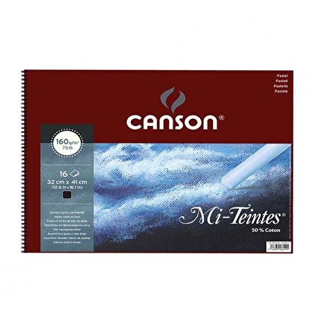 Canson Mi-Teintes Siyah Pastel Defteri Spiralli 16 Yp 160g 32x41