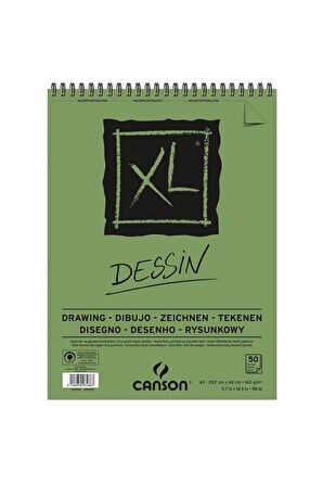 Canson XL Drawing Dessin Spiralli Light Grain 160g 50 Yaprak A3