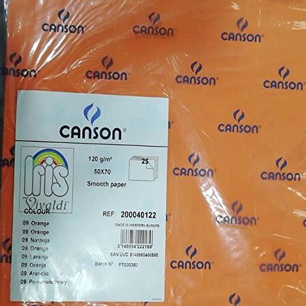 Canson Vivaldi Fon Kartonu No9 Portakal Turuncusu 40122