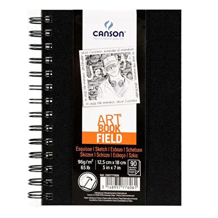 Canson Field Çizim Defteri Spiralli 96g 90 yaprak 12,5x18cm