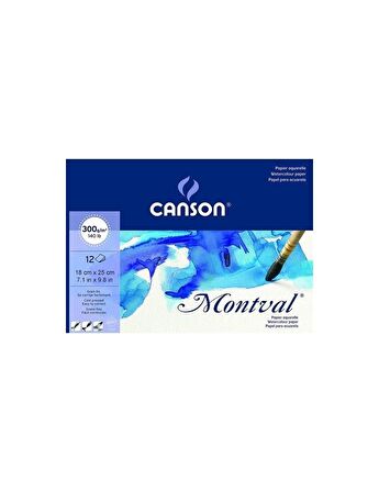 Canson Montval Sulu Boya Blok 300g 12 Yaprak 18x25cm