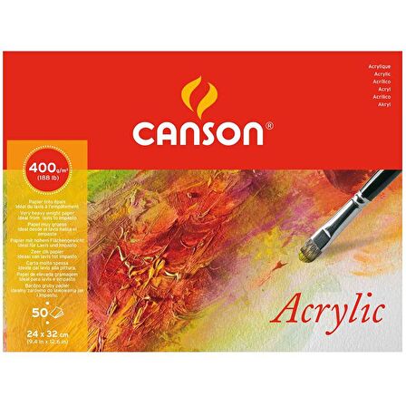 Canson Akrilik Boya Blok 400gr 50 yaprak 24x32cm