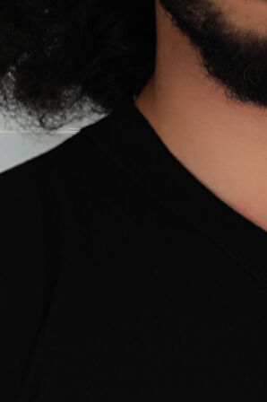 Erkek Slim Fit Sıfır Yaka Fanila T-Shirt 