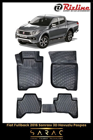 Rizline Fiat Fullback 2018 Model 3D Havuzlu Paspas