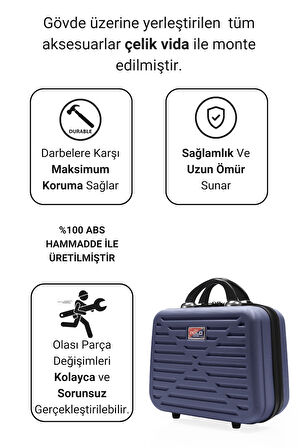 G&D Polo Suitcase Abs Lacivert Seyahat & Makyaj & El Çantası 315.06-Lacivert