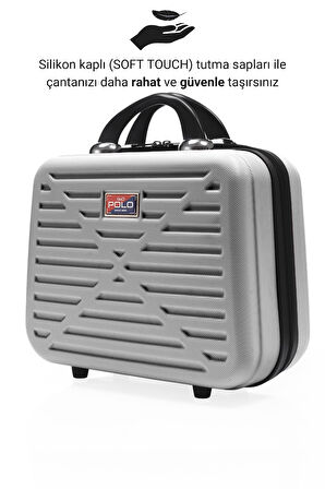 G&D Polo Suitcase Abs Gümüş Gri Seyahat & Makyaj & El Çantası 315.09-Gümüs