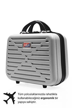 G&D Polo Suitcase Abs Gümüş Gri Seyahat & Makyaj & El Çantası 315.09-Gümüs