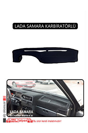 Lada Samara Karbiratörlü Torpido Koruma  Halısı -  Siyah Kenar