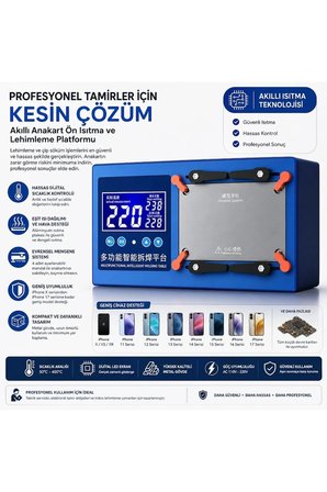 Çok Fonksiyonlu Akıllı Anakart Ön Isıtma Ve Lehimleme Platformu iPhone X-17 Uyumlu Tamir İstasyonu