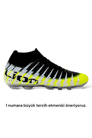 Çoraplı Bilekli Boğazlı Krampon Futbol Ayakkabısı SARI - SİYAH