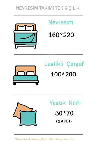 More Home Tek Kişilik Lastikli Çarşaf Seti + YASTIK KILIFI Bej