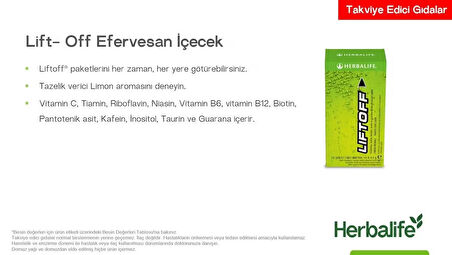 Liftoff  Limon Aromalı Efervesan Tablet