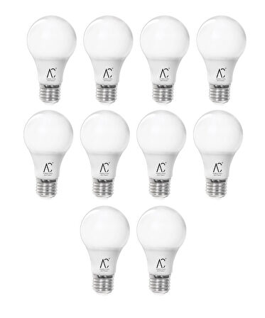 15W Led Ampul 3200K Sarı Işık 10 Adet