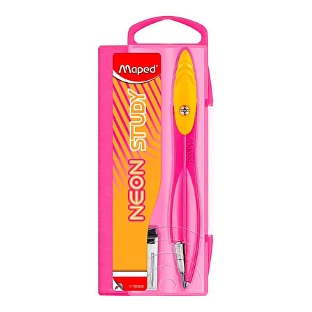 Maped Study Uçlu Pergel-Uç Kutusu Neon Pembe (199500)