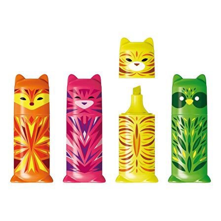 Maped Mini Cute Fosforlu Kalem 4'lü Blister