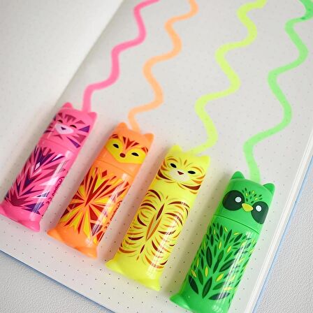 Maped Mini Cute Fosforlu Kalem 4'lü Blister