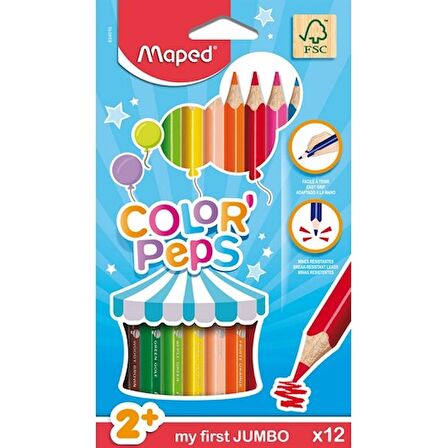 MAPED COLOR PEPS MAXI KURU BOYA 12 RENK