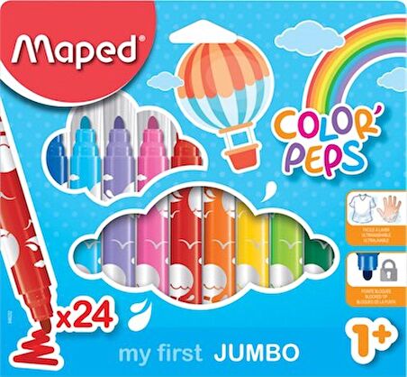 MAPED KEÇELİ KALEM JUMBO 24 LÜ 846222