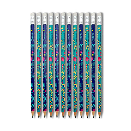 Maped Black Peps Pixel Party Silgili HB Kurşun Kalem (851818) 12 Adet