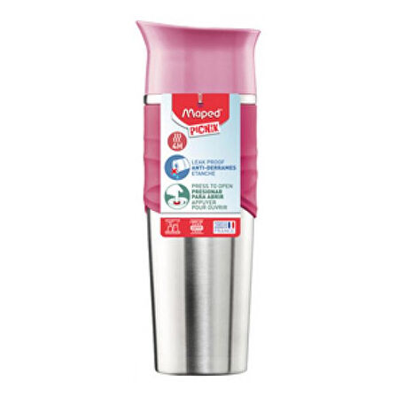 Maped Picnik 320ml Pembe Çelik Termoslu Matara 871901