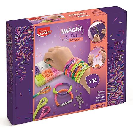 Maped Creativ İmagin Style Bileklik Takı Yapmak İçin Rehberli Set - Boncuklu 14 Dokuma Bileklik