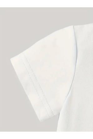 Baskılı Bisiklet Yaka Erkek ve Kız Çocuk Takımı Pamuklu T-shirt ve Şort, Yazlık Konforlu Takım