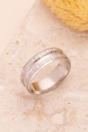 Titanik Model Erkek Gümüş Tek Alyans Yüzük Nişan Söz Yüzükleri