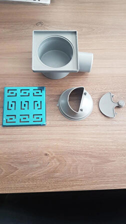 More home  Yandan Çıkışlı Üstü Krom Yer Süzgeci Yer Sifonu 10x10