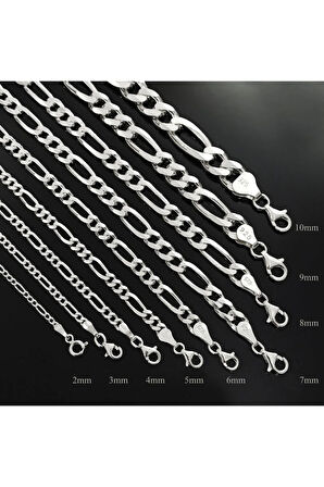6mm Figaro Model 925 Ayar Gümüş Erkek Bileklik Künye 253882842