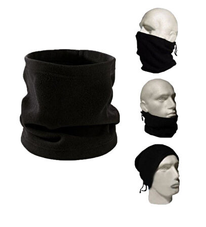 Balp Motorcu Polar Bere Ve Boyunluk Polar Kışlık Bere