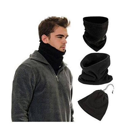 Balp Motorcu Polar Bere Ve Boyunluk Polar Kışlık Bere