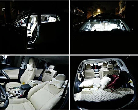 Balp Sofit Led Aydınlatma Tavan Plaka Oto Iç Aydınlatma Süper Güçlü Beyaz Işık 39mm 2'li
