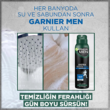 Garnier Extra Ferahlık Antiperspirant Ter Önleyici Leke Yapmayan Erkek Sprey Deodorant 150 ml