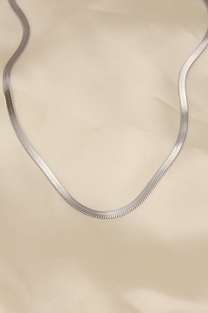 316L Çelik Silver Renk 45 cm İtalyan Zincir Model Kadın Kolye 5886