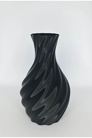 VAZO PLA SWEET VAZO SİYAH VAZO- SADELİĞİN GÜCÜ -no4-Yükseklik 19cm