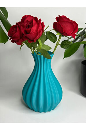 CEVİZDİZAYN Aura Form VAZO -TAŞ TABANLI– Zarafetin Görünmeyen Gücü VAZO Boyutlar: 13.5 × 13.5 × 18 cm