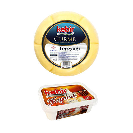 Kebir Gurme Tereyağı 400 gr Tuzsuz + Kaymak 200 gr