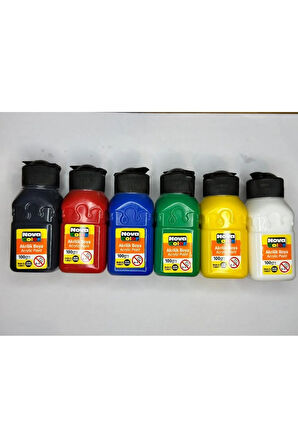 Colar Akrilik Boya 100 gr (Siyah, Mavi, Kırmızı, Yeşil, Sarı, Beyaz)
